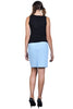 Baby Blue Knee Length Skirt